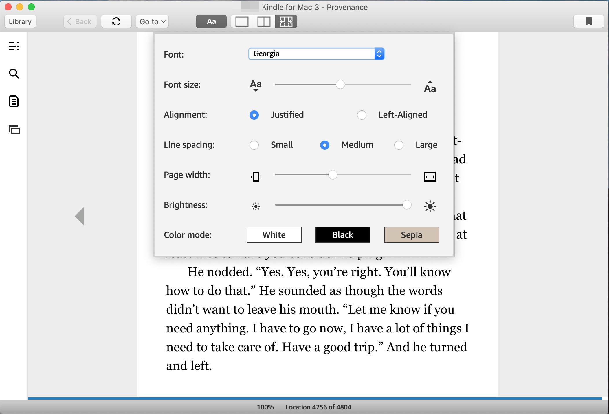 kindle app for the mac